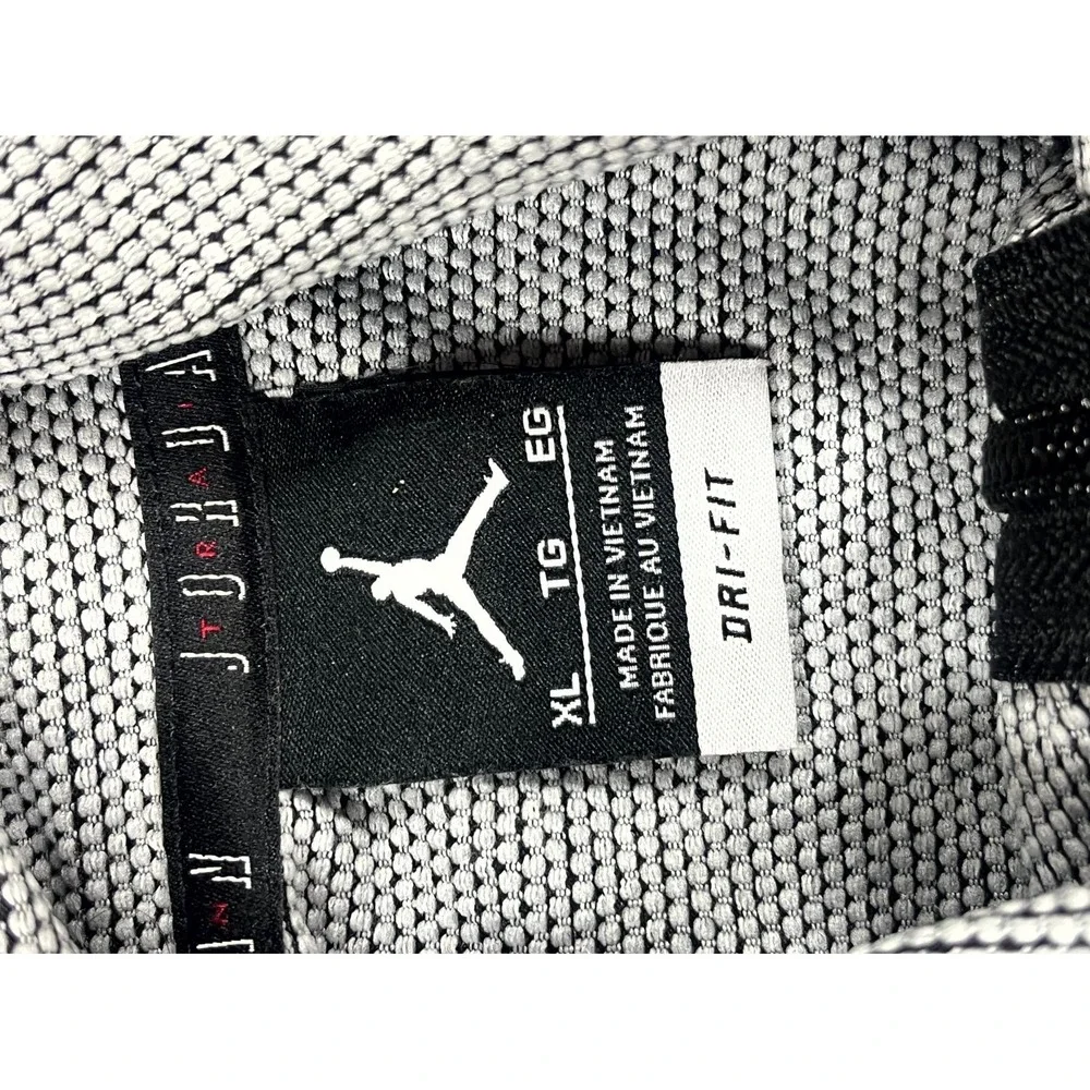 Jordan Dri Fit Hoodie Mens XL Charcoal Gray Full Zip Jumpman Logo Raglan Sleeve